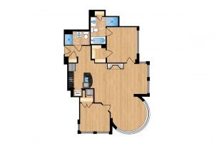 The Regent Unit 201-601 Apartment Floor Plan