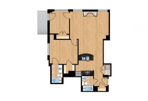 The Regent Unit 206-606 Apartment Floor Plan