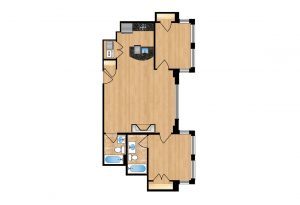 The Regent Unit 208-608 Apartment Floor Plan