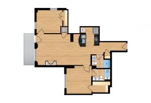 The Regent Unit 105-605 Apartment Floor Plan