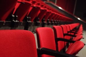 Row Of Theatre Red Chairs